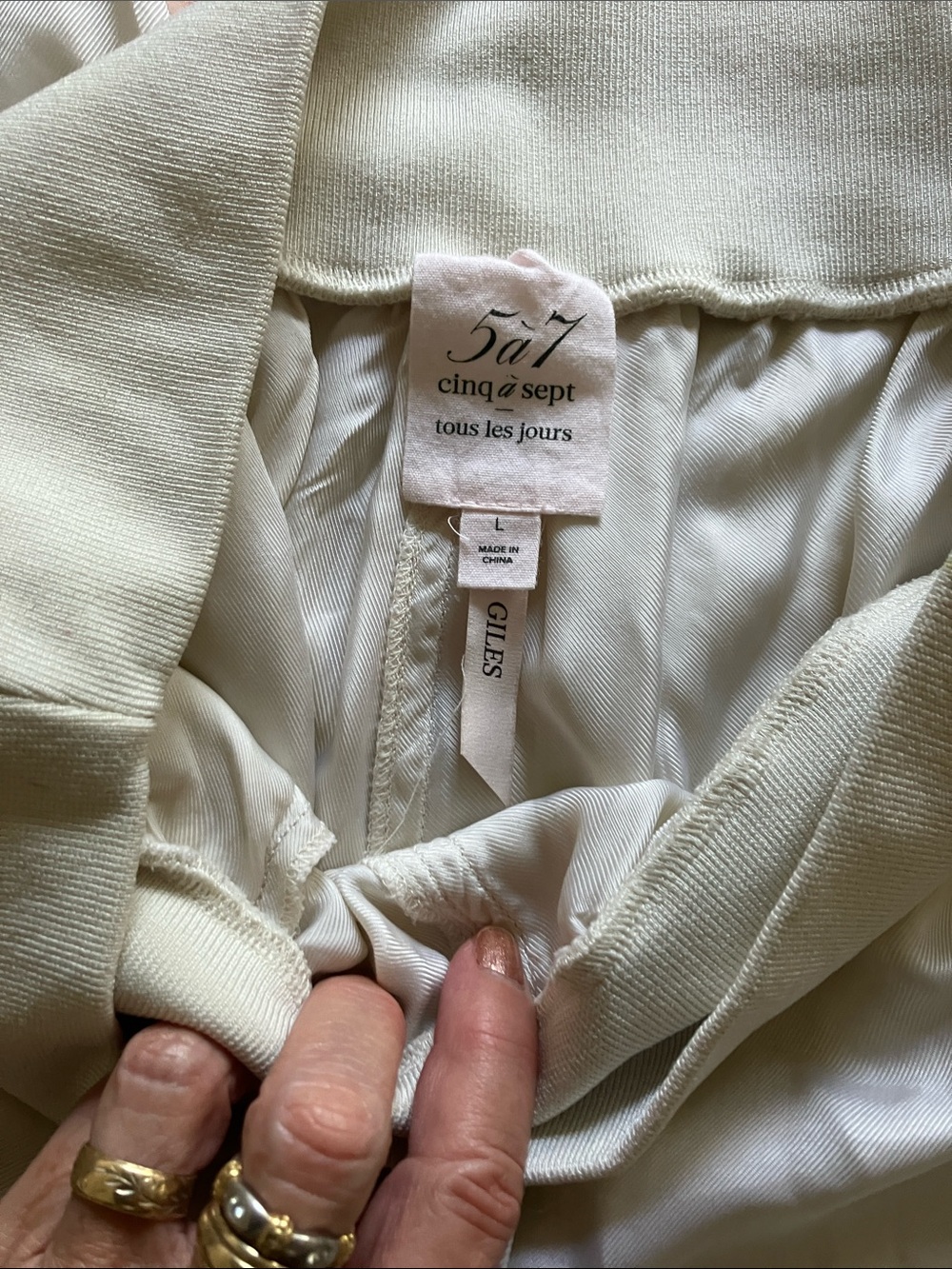 cinq a sept Cream/ivory Lightweight pants - Picture 2 of 9